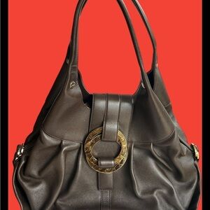 Bvlgari calf skin Chandra bag